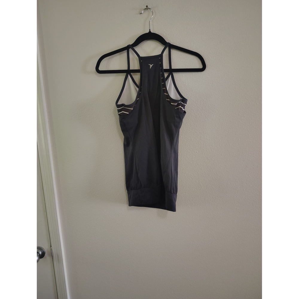 Old Navy Active Womens Loose Fit Racerback Tank Top with Built-in Bra Gray M - Picture 1 of 4